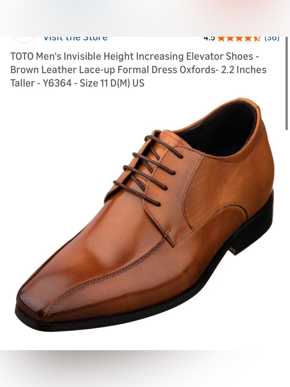 TOTO Men's Invisible Height Increasing Elevator Shoes